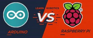 Arduino vs Raspberry logo